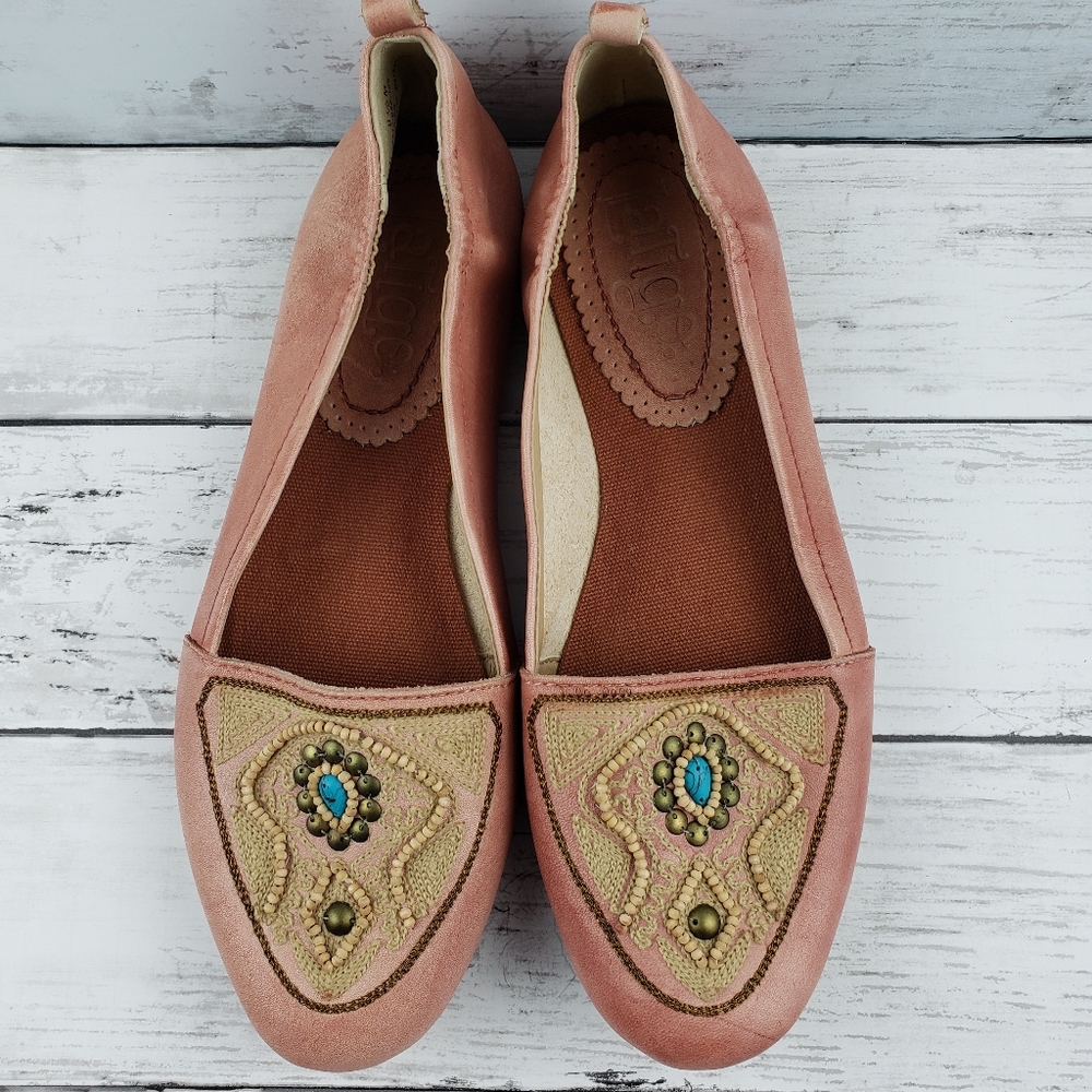 Anthropologie LATIGO BINDU slip on flats 8.5